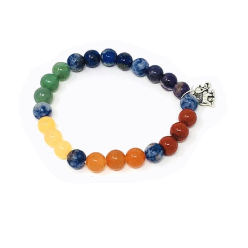 7 chakra elephant bracelet